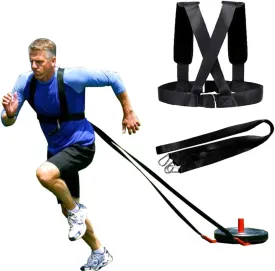 Weight Bearing Shoulder Strap, Resistance Bands Fitness Elastic Loop | Adjustable Padded Harness for Sled Tire Pulling, Resistance Training Workout