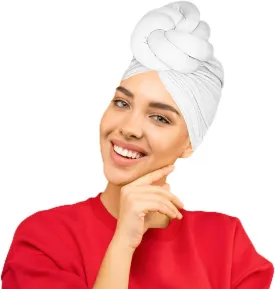 Women Turbans and Head Wraps, Women African Turban Flower Knot Pre-Tied Bonnet Beanie Cap Headwrap