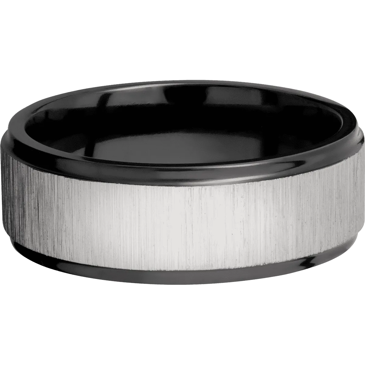 Zirconium with Crosssatinsilver , Polish Finish