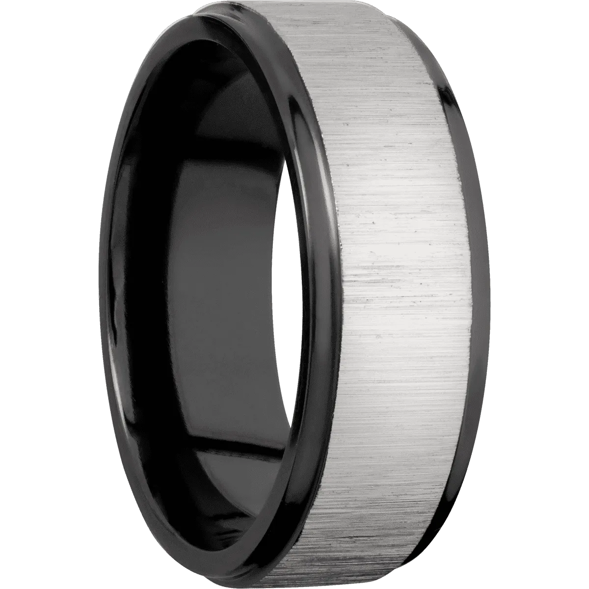 Zirconium with Crosssatinsilver , Polish Finish