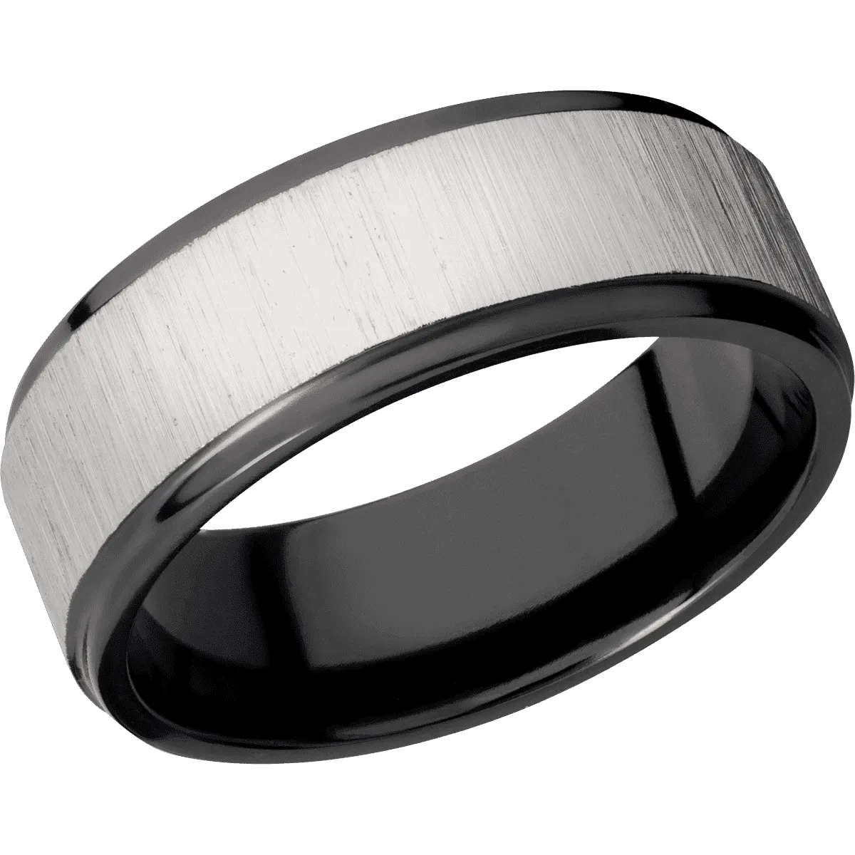 Zirconium with Crosssatinsilver , Polish Finish