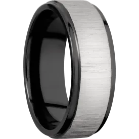 Zirconium with Crosssatinsilver , Polish Finish
